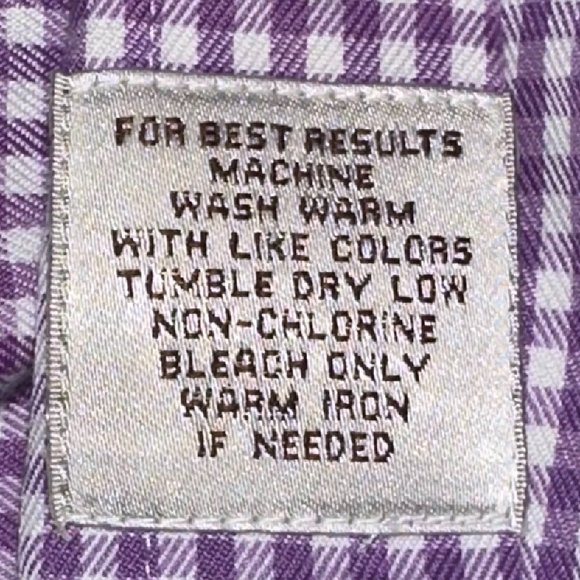 Peter Millar Nanoluxe Easycare Long Sleeve CottonPurple Plaid Dress Shirt Medium - Picture 7 of 7